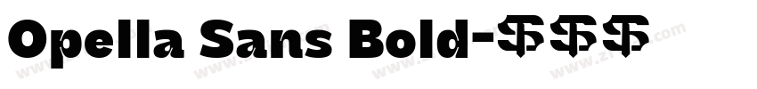 Opella Sans Bold字体转换